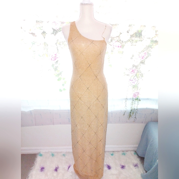 Charlotte Russe | Dresses | Charlotte Russe Gold Dress | Poshmark